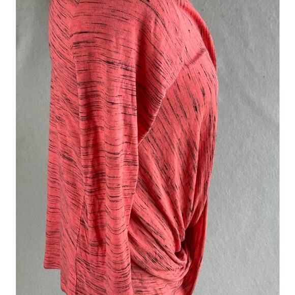 Maurices Womens Small Faux Wrap Top Pink Black - Picture 10 of 11